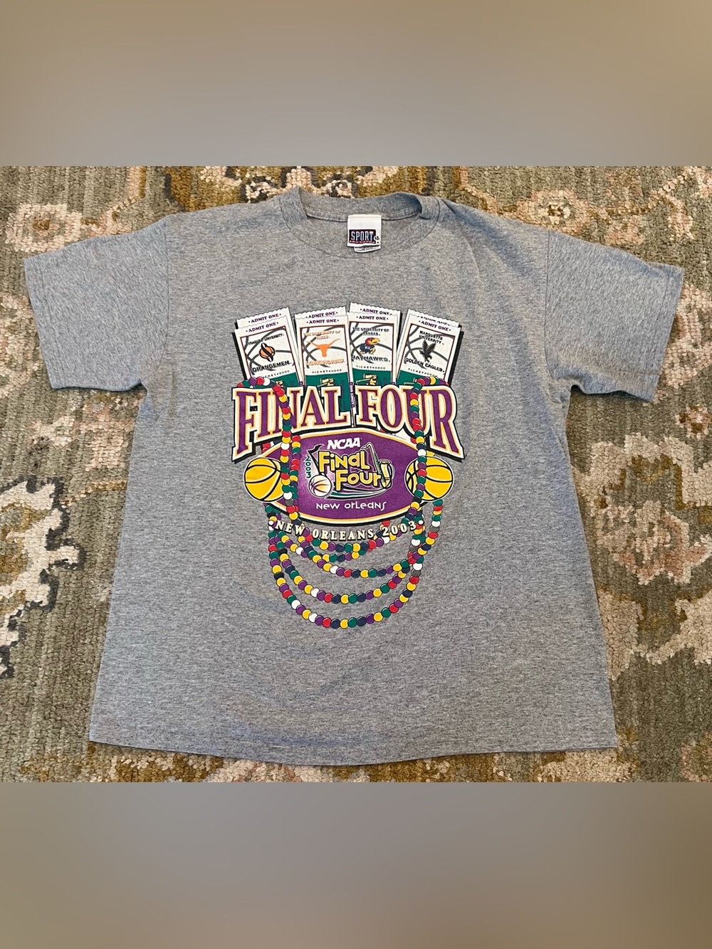 Kansas Jayhawks 2003 Final Four Shirt Men’s Size Medium Color Grey